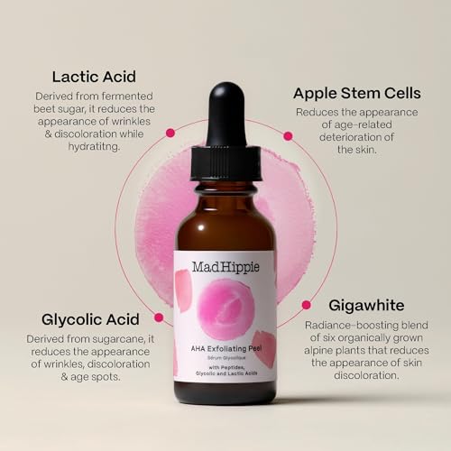 Mad Hippie Skin Care Set - Brightening Routine with Vitamin C, AHA Peel & Night Cream - Mini Kit