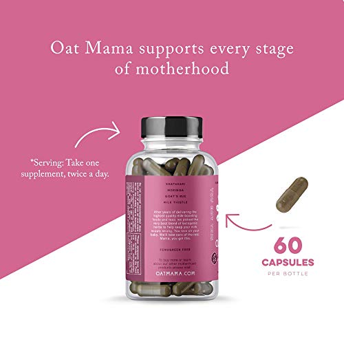 OAT MAMA You Got This Lactation Blend - Boosts Milk Supply, Organic Ingredients - 60 Veg Capsules