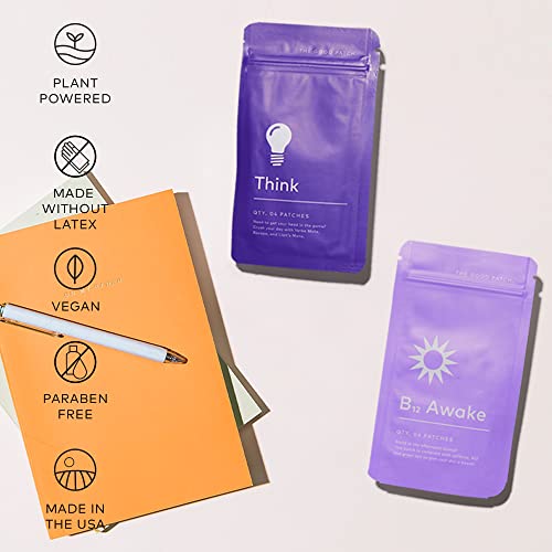 The Good Patch Wellness Patches - Boost Energy & Focus with Caffeine, Vegan - 8 Patches