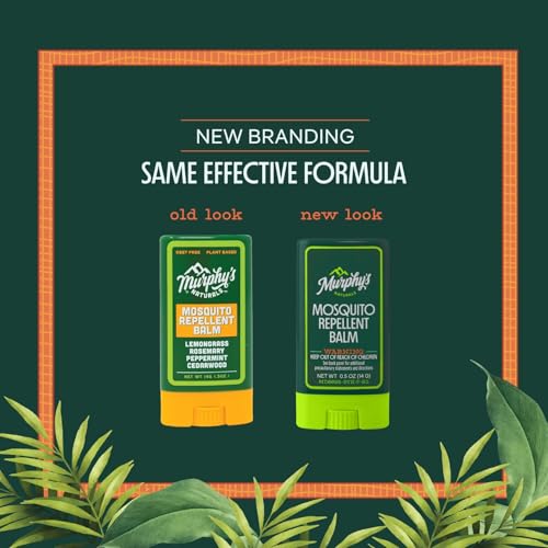 Murphy's Naturals Mosquito Repellent Balm Stick - Natural Protection, Plant-Based - 0.5oz, 3 Pack