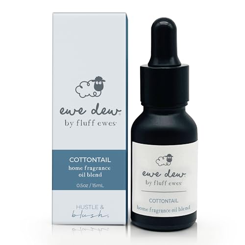 Ewe Dew Home Fragrance Oil - Fresh Cottontail Scent, All-Natural for Laundry & Diffusers - 0.5 fl oz