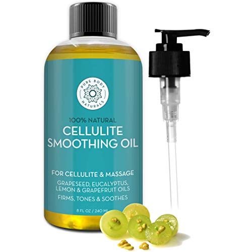 Pure Body Naturals Body Oil - Firming Anti-Cellulite Treatment, Vegan & Gluten-Free - 8 fl oz