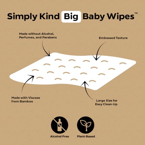 DYPER Size 6 Bamboo Diapers & 96 Wipes - Soft, Absorbent, Hypoallergenic - 18 Diapers, 96 Wipes