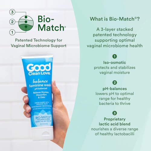 Good Clean Love Balance Feminine Wash - pH-Balanced Moisturizer, Soothing Botanicals - 8 Oz (2-Pack)