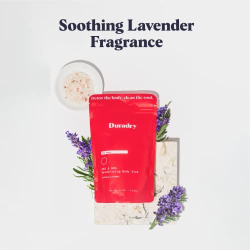 Duradry Bath Soak - Detoxifying Dead Sea & Himalayan Salts, Lavender Scent - 14oz