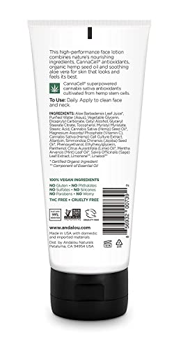 Andalou Naturals Men's Grooming Set - Hydrating Face Lotion with Hemp & Aloe, 3.1oz