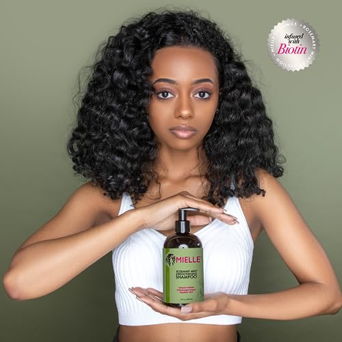 Mielle Organics Rosemary Mint Shampoo - Strengthens Hair, Infused with Biotin - 12oz