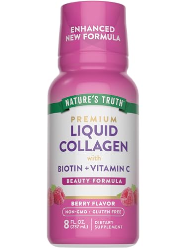 Nature's Truth Liquid Collagen - 1,400mg Collagen Types I & III, Berry Flavor - 8oz