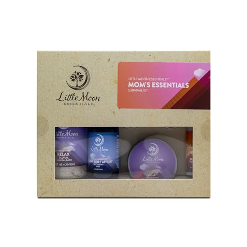 Little Moon Essentials Bath & Body Set - Relaxing Self-Care Kit, Vegan & Natural - 6 Items