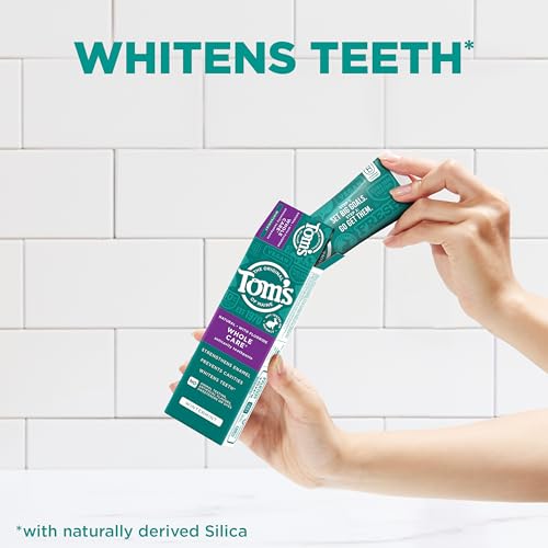 Tom's of Maine Whole Care Toothpaste - Fluoride & Natural Whitening, Wintermint - 3x4oz
