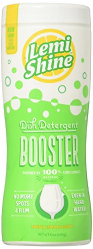 Lemi Shine Dishwasher Cleaner - Hard Water Stain Remover, Citric Acid, Plant-Based - 12 oz, 6 Pack