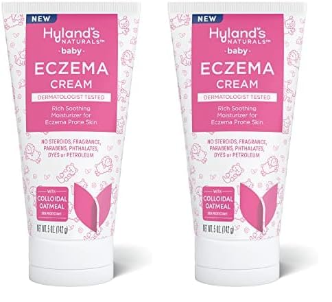 Hyland's Baby Eczema Cream - Soothing Moisturizer with Colloidal Oatmeal, 5oz (Pack of 2)