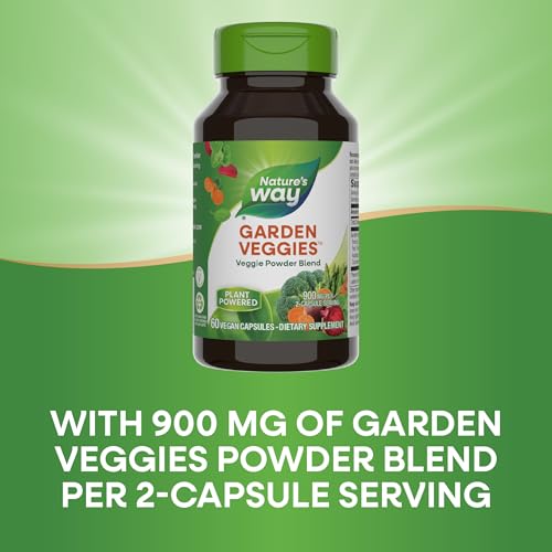 Nature's Way Garden Veggies Vegetable Supplement - 12 Veggies, Vegan, Gluten-Free - 60 Capsules