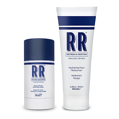 Reuzel Facial Set - Hydrating Moisturizer & Fresh Face Wash Stick, Calendula & Apricot - 3 Pc