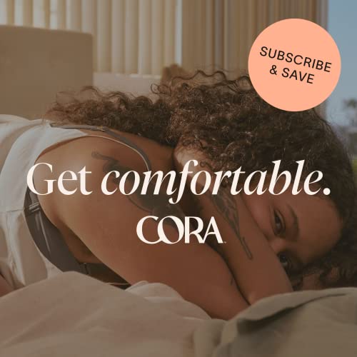 Cora Organic Applicator Tampons - 100% Organic Cotton, BPA-Free, Leak Protection - 36 Count