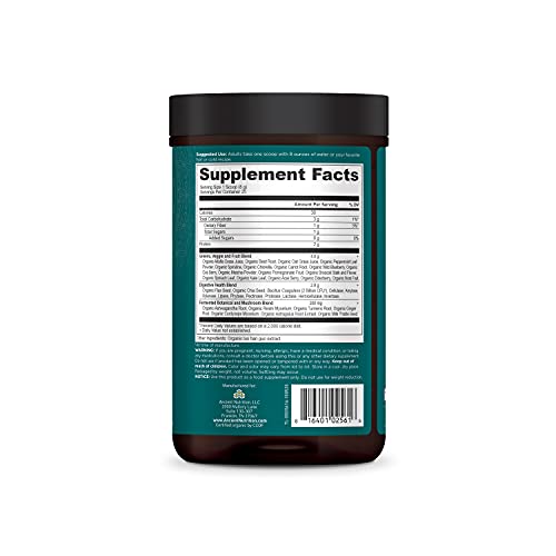 Ancient Nutrition Super Greens Powder - Boosts Digestive Health, Probiotics, 25 Servings, 7.5oz