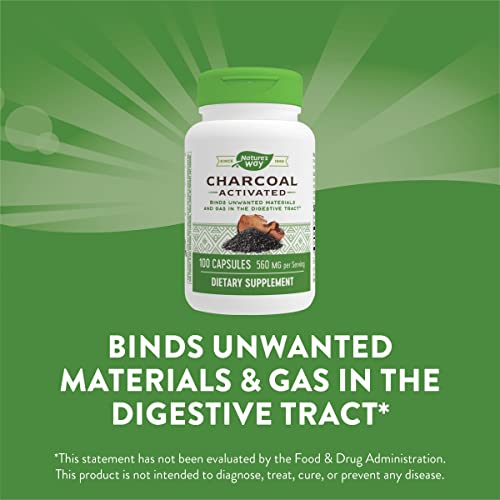 Nature's Way Digestive Enzyme Blend - Binds Gas & Unwanted Materials, Gluten-Free - 100 Capsules