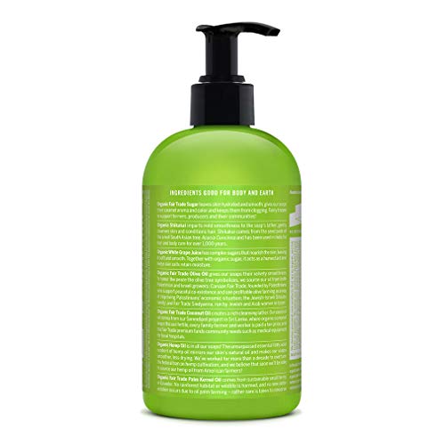 Dr. Bronner's Organic Sugar Soap - Nourishing Cleanser with Shikakai & Essential Oils - 12oz