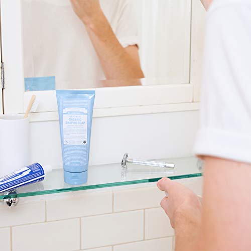 Dr. Bronner's Organic Shaving Soap - Moisturizes & Soothes with Fair Trade Ingredients - 7oz