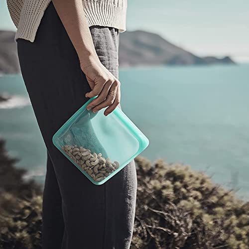 Stasher Silicone Food Storage Bags - Versatile, Leakproof, Reusable, Dishwasher Safe - 2 Pack
