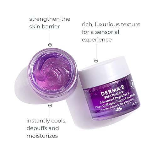 Derma E Cryo-Gel Face Mask - Reduces Lines & Discoloration, Hydrating Vitamin B5 & C - 2oz