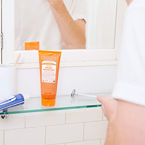 Dr. Bronner's Organic Shaving Soap - Nourishes & Hydrates, Fair Trade Ingredients - 7oz