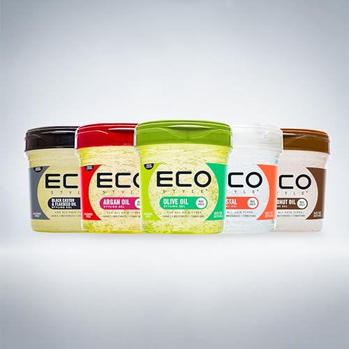 Eco Style Olive Oil Hair Gel - Moisturizes, Adds Shine, Tames Split Ends - 8 oz
