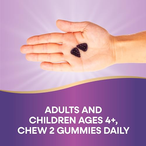 Nature's Way Sambucus Elderberry Gummies - Immune Support with Vitamin C, D3, Zinc - 60 Count
