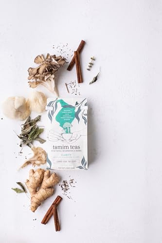 TAMIM TEAS Medicinal Mushroom Tea - Boost Memory & Focus, Caffeine-Free, 2.1oz
