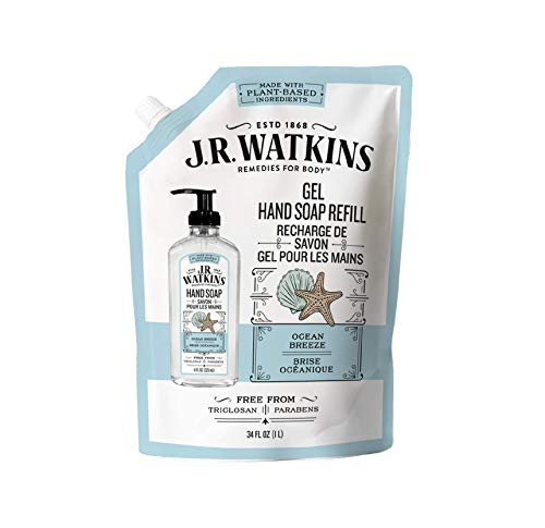 Ocean Breeze Hand Soap Refill Pouch - Hydrating Gel Formula, 34 fl oz
