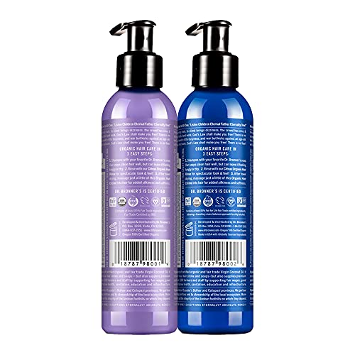 Dr. Bronner's Organic Hair Crème - Nourishing Leave-In Conditioner, Non-GMO, 6 oz Variety Pack
