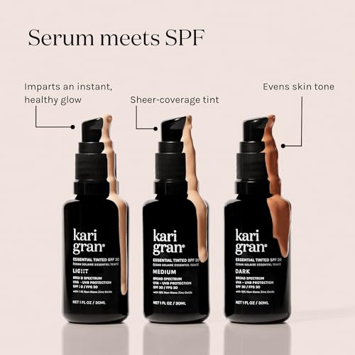 Kari Gran Tinted Sunscreen - Anti-Aging, Hydrating Coverage, Non-Nano Zinc, 1.7oz