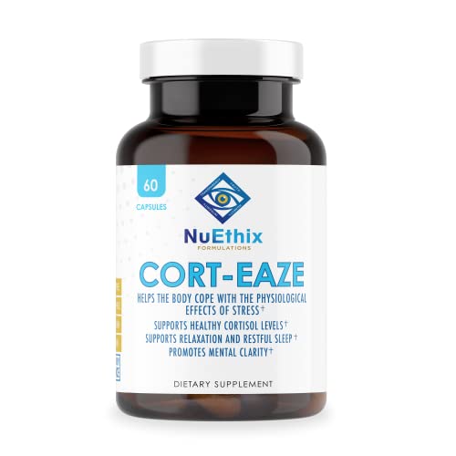 NuEthix Formulations Cort-Eaze - Hormone Balance, Supports Relaxation & Sleep - 60 Capsules