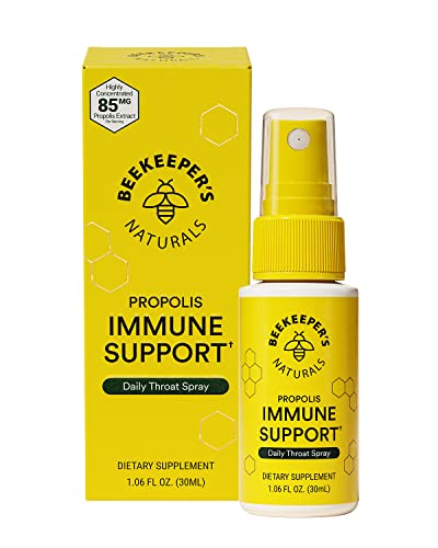 Beekeeper's Naturals Propolis Throat Spray - Immune Support & Sore Throat Relief - 1.06oz