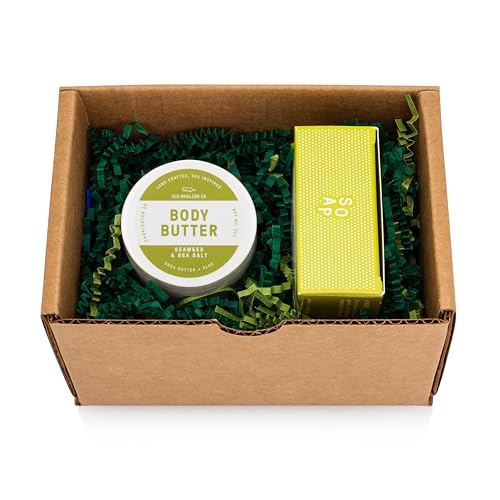 Old Whaling Co Bath & Body Gift Set - Hydrate & Cleanse, Vegan Ingredients - Sea Salt Scent