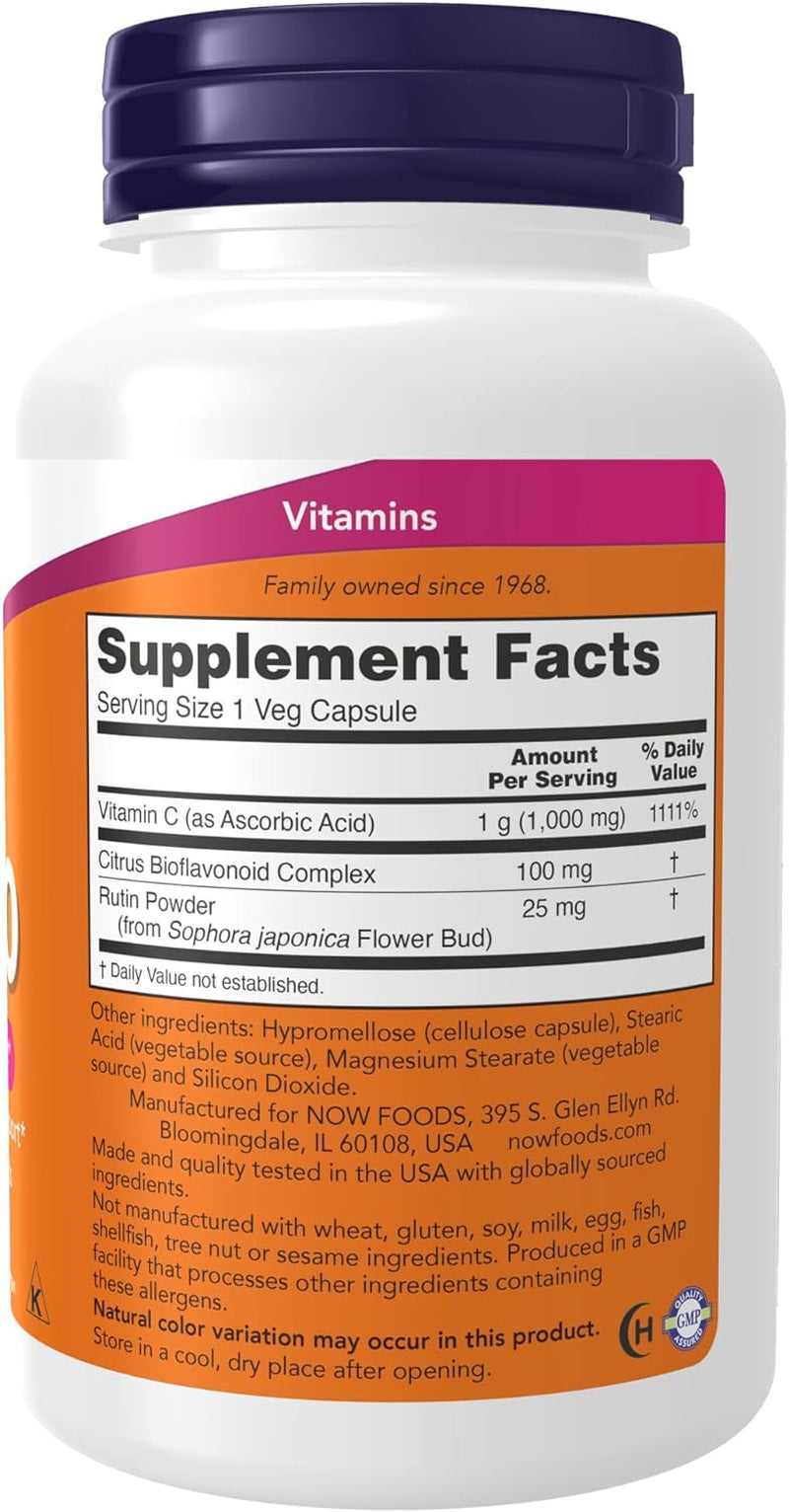 Supplements, Vitamin C-1,000 with 100 Mg of Bioflavonoids, Antioxidant Protection*, 100 Veg Capsules
