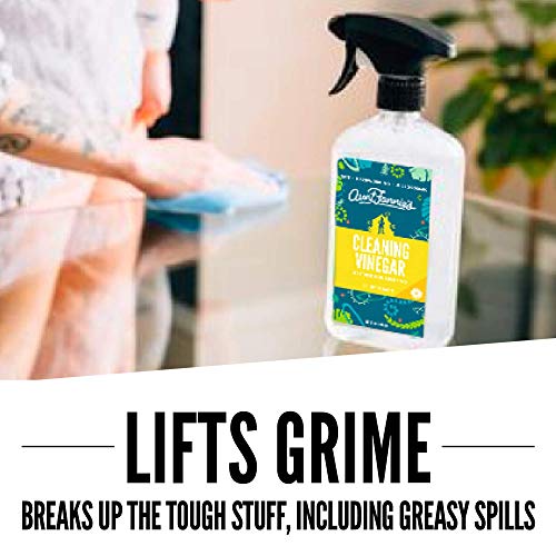Aunt Fannie's Household Cleaner Bundle - Non-Toxic Vinegar Spray & Wipes, Lemon Scent - 35 Wipes