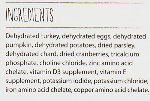 The Honest Kitchen Dehydrated Turkey Cat Food - High Protein, Human Grade, Grain Free - 4 lb