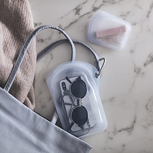 Stasher Reusable Food Storage Go Bag - Leak-Free, BPA-Free, Versatile Use - 18oz Clear