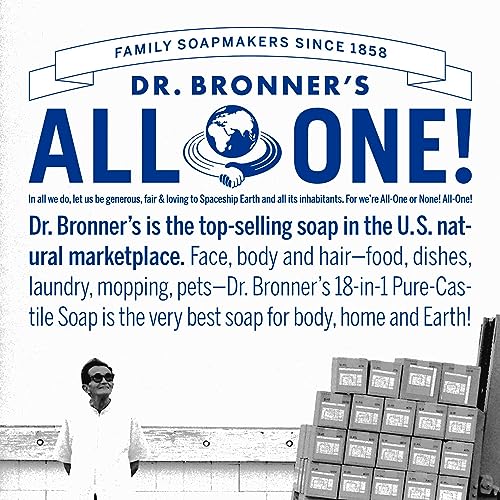Dr. Bronner's Pure-Castile Liquid Soap - Organic, Fair Trade, Versatile Use - 8oz Peppermint