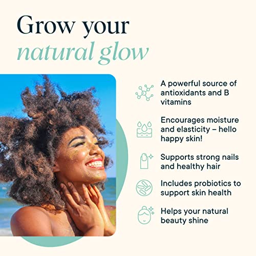 Ora Organic Hair, Skin & Nails Support - B Vitamins & Algae for Healthy Glow - 60 Vegan Capsules