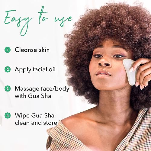 Beauty by Earth Jade Gua Sha - Facial Massage Tool for Tension Relief, Small Gift - 1 Piece