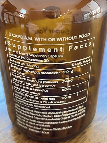 Moon Juice Dietary Supplement - Natural Mood & Relaxation Support, Vegan, Non-GMO - 60 Caps & 12oz