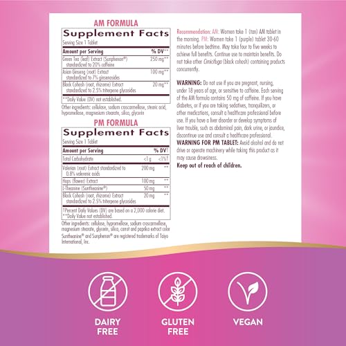 Nature's Way Hormone Balancing Supplement - Day & Night Relief for Menopause - 60 Tablets