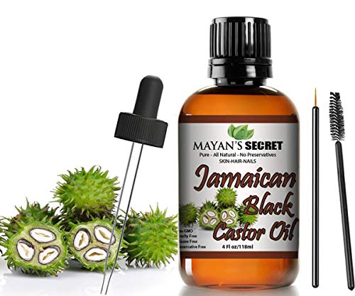 Mayan's Secret Jamaican Black Castor Oil - Nourishes Hair & Skin, Cold-Pressed, 4oz