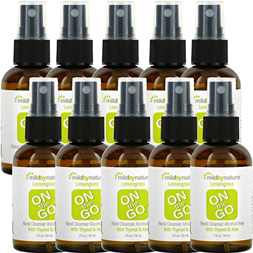 Mild by Nature Hand Cleanser - Alcohol-Free, Cleansing & Moisturizing, Lemongrass - 2 fl oz, 10 Pack