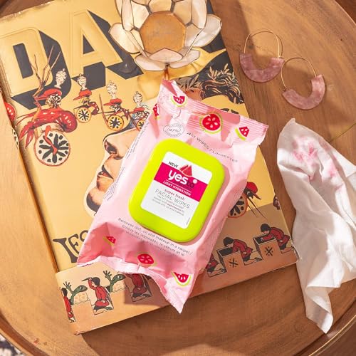 Yes To Facial Cleansing Wipes - Hydrating Makeup Remover with Watermelon & Aloe Vera - 1 Pack