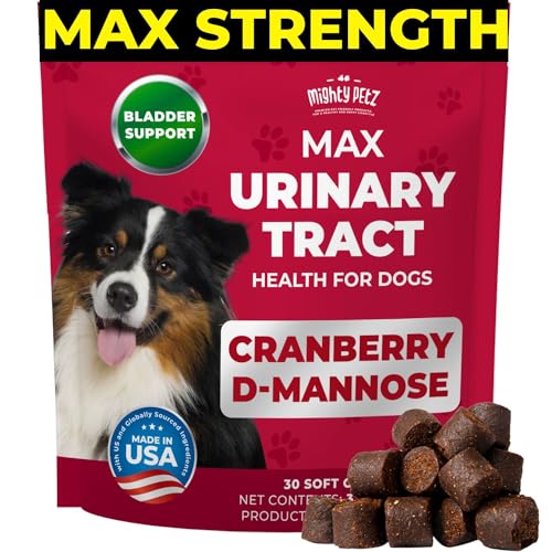 Mighty Petz Dog Supplement - MAX Cranberry & D-Mannose for UTI & Bladder Health Chews