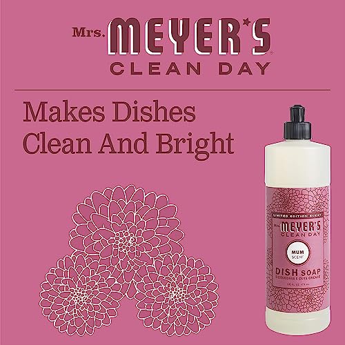 Mrs. Meyer's Dish Soap - Biodegradable, Cruelty-Free, Brightening Apple Cider & Peony - 16oz Each