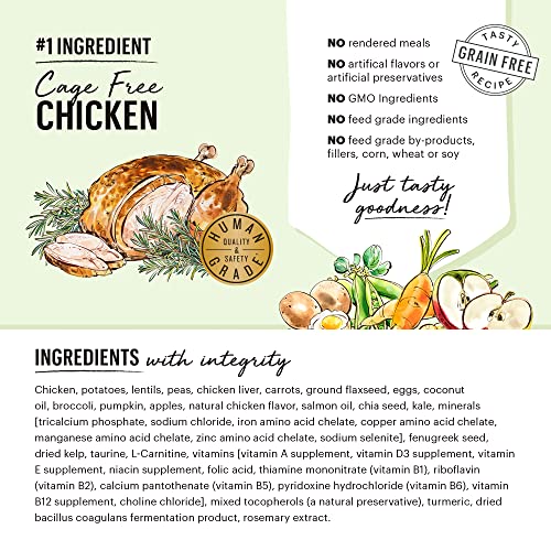 The Honest Kitchen Whole Food Clusters Dry Dog Food - Human Grade, High Protein, 4 lb